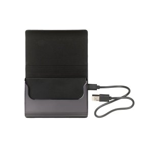Визитница со встроенным зарядным устройством, 4000 mAh, Storyline Black, цвет «черный»